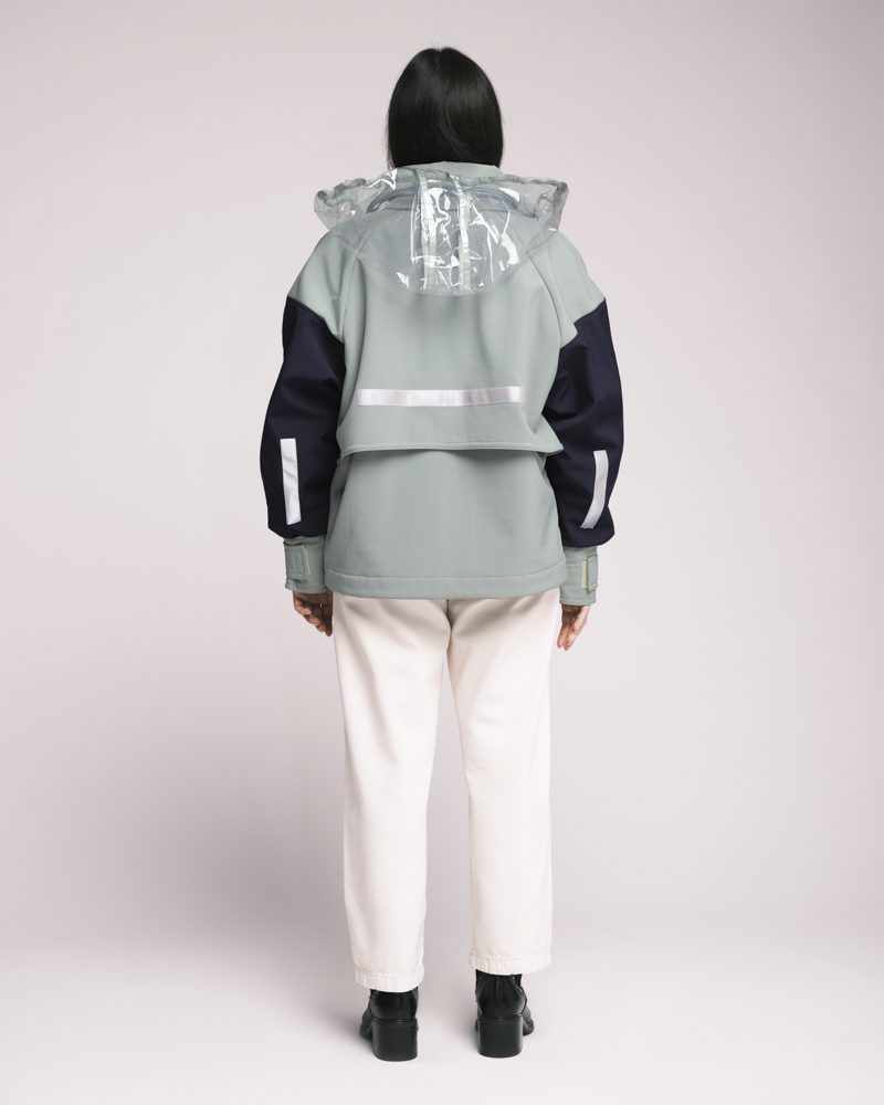 Dos de la veste sauge et navy